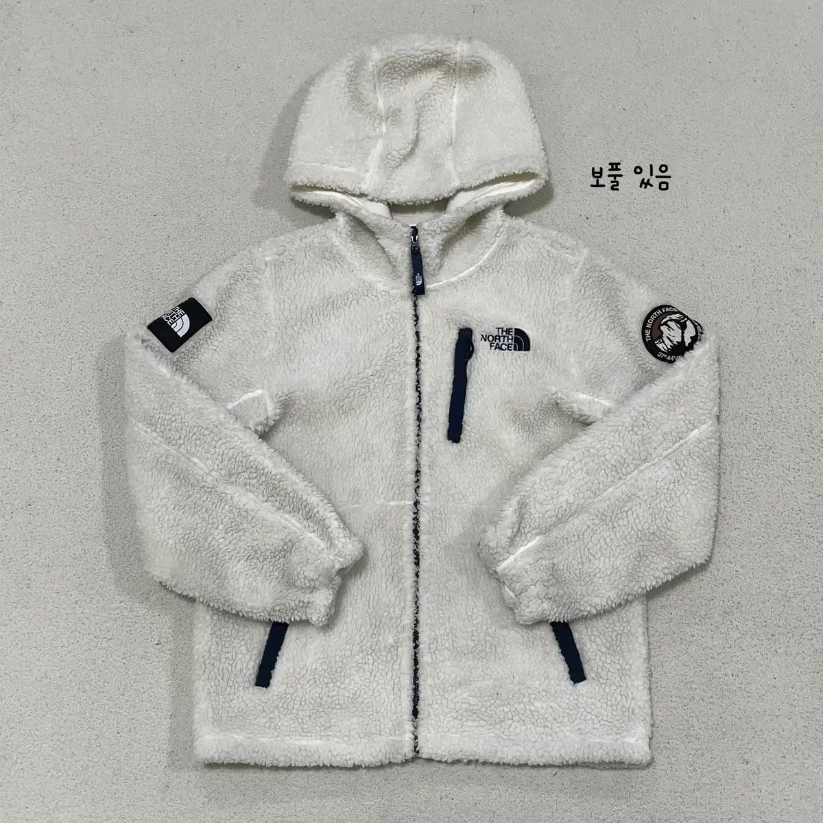 150 노스페이스 키즈 뽀글이 후드 플리스 점퍼 0930