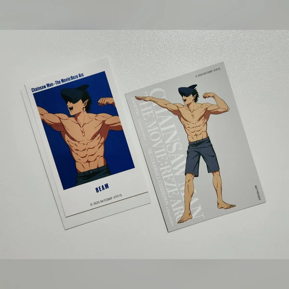 [일괄] 체인소맨 레제편 상어의 마인 빔 베이스야드 아트 스티커 특전카드