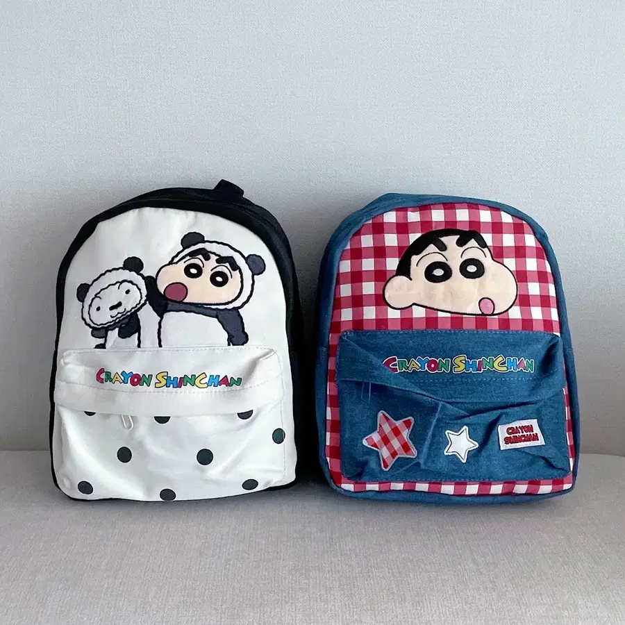 신상) 크래용신짱 짱구 캐릭터 짱구, 흰둥이 백팩 2종 (화이트/데님) 개당