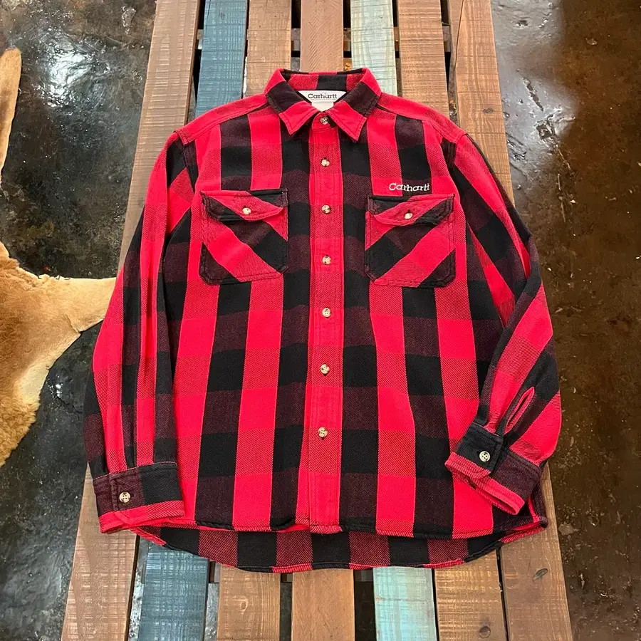 칼하트 CARHARTT 헤비웨이트 체크 셔츠 일본 빈티지