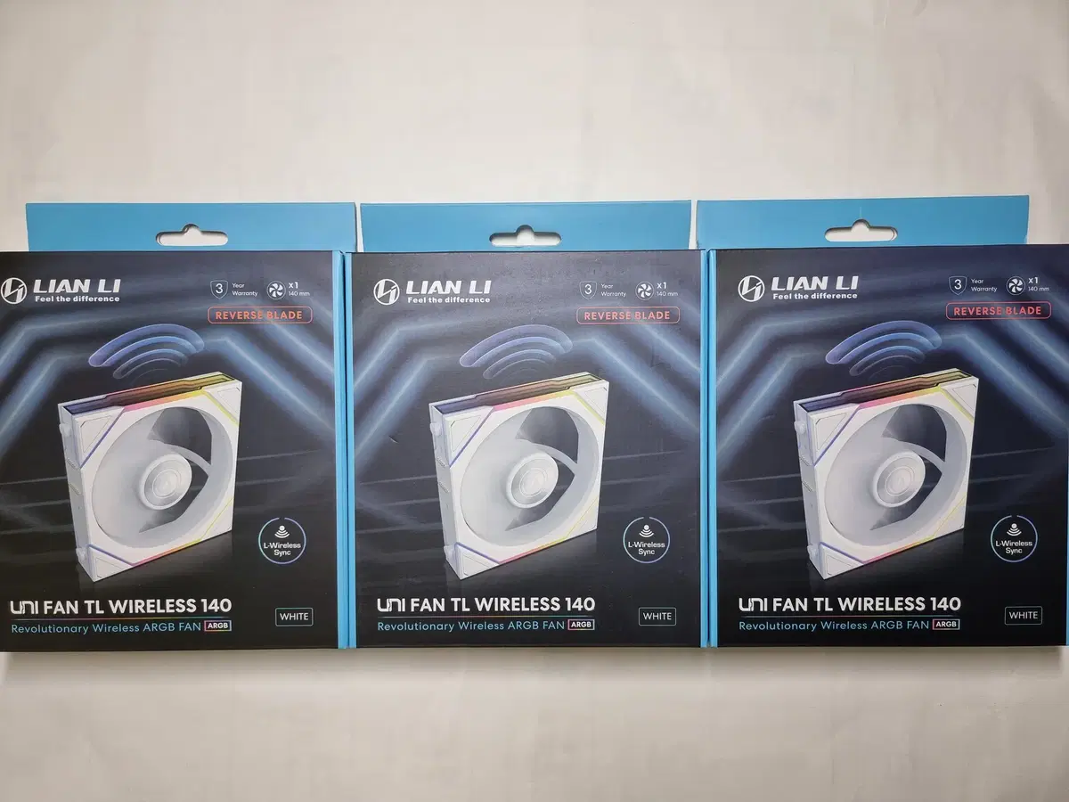리안리 UNI FAN TL Wireless 140 리버스 화이트팬 3개