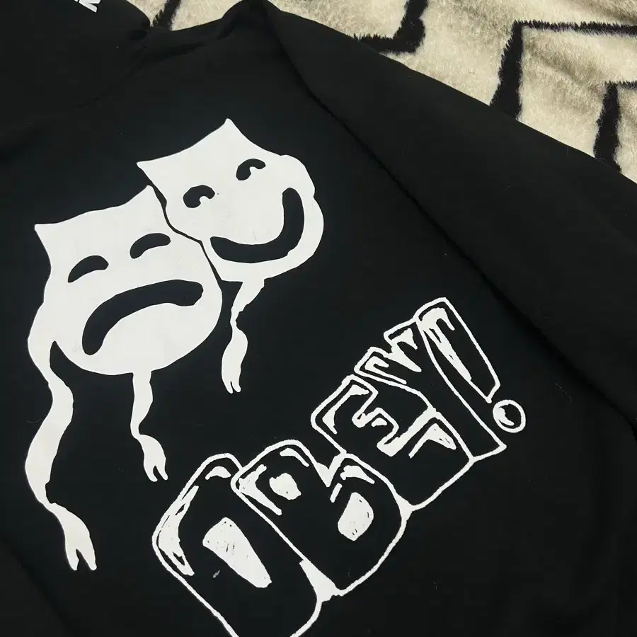 [XL]OBEY 필 낫띵 후드/블랙/기모
