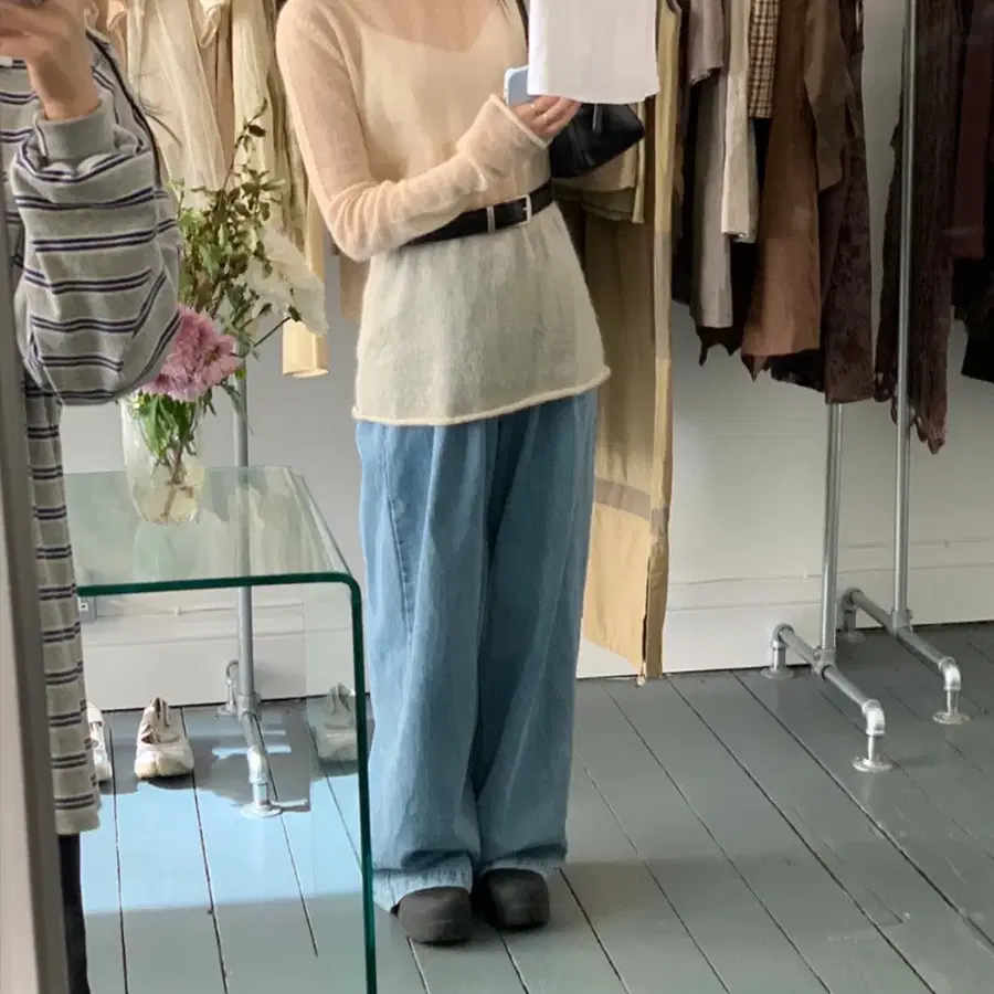 러브 바이무드 Kid Mohair Long Knit 모헤어 니트