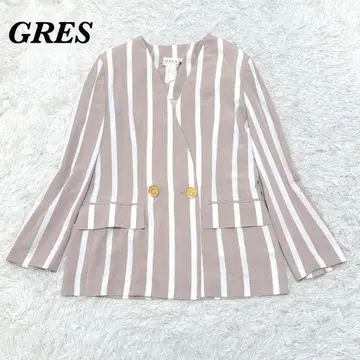 GRES 테일러드 자켓 미들 기장 40 핑크 베이지
