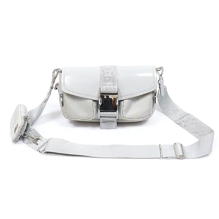Prada(프라다) 1BD295 블루 리나일론 브러시드 레더 숄더백 MGD52392PR
