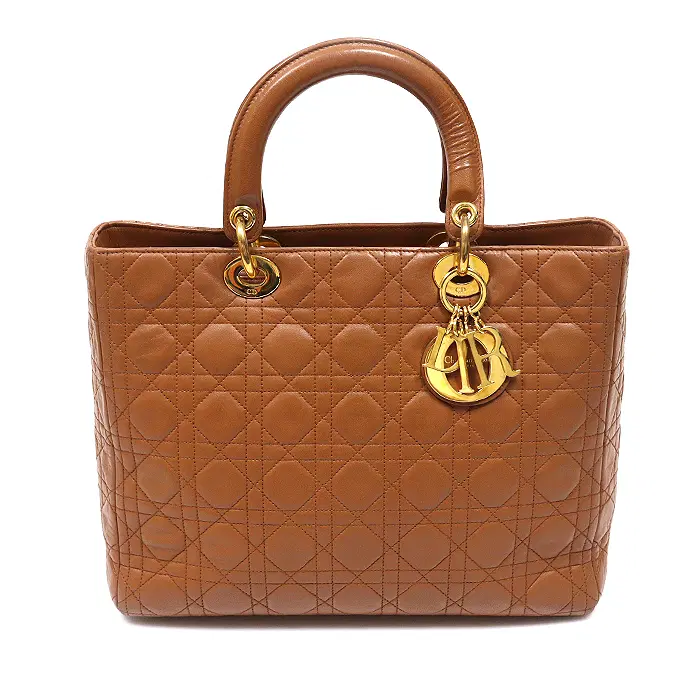 Dior(크리스챤디올) CAL44561 브라운 램스킨 까나쥬 레이디 디올 라지 토트백 MGD77603CD