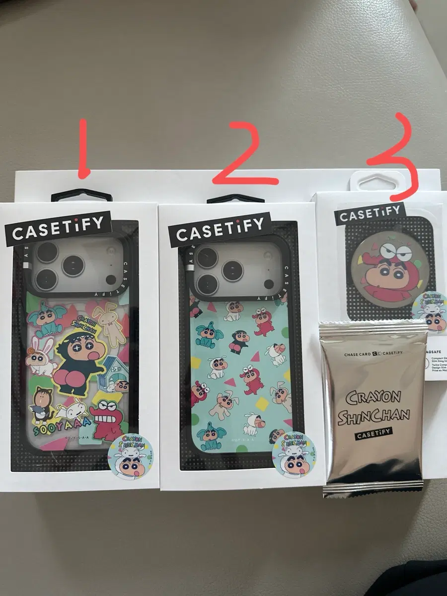 CASETiFY 정품 짱구 아이폰17 Pro 케이스/그립톡/세트