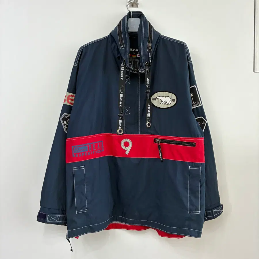 BEAR USA 90s 올드스쿨 아노락 바람막이 자켓
