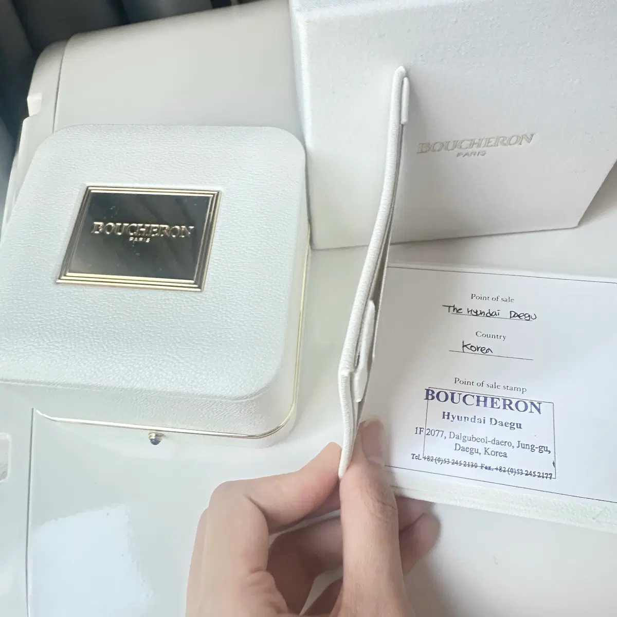 (보증서포함) 부쉐론 목걸이 케이스 박스