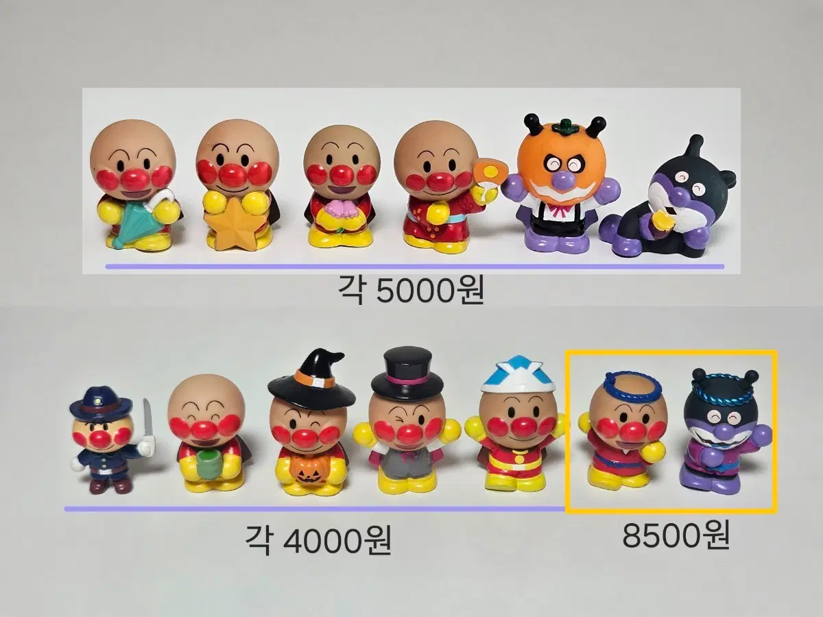 호빵맨 손가락인형 피규어 가챠