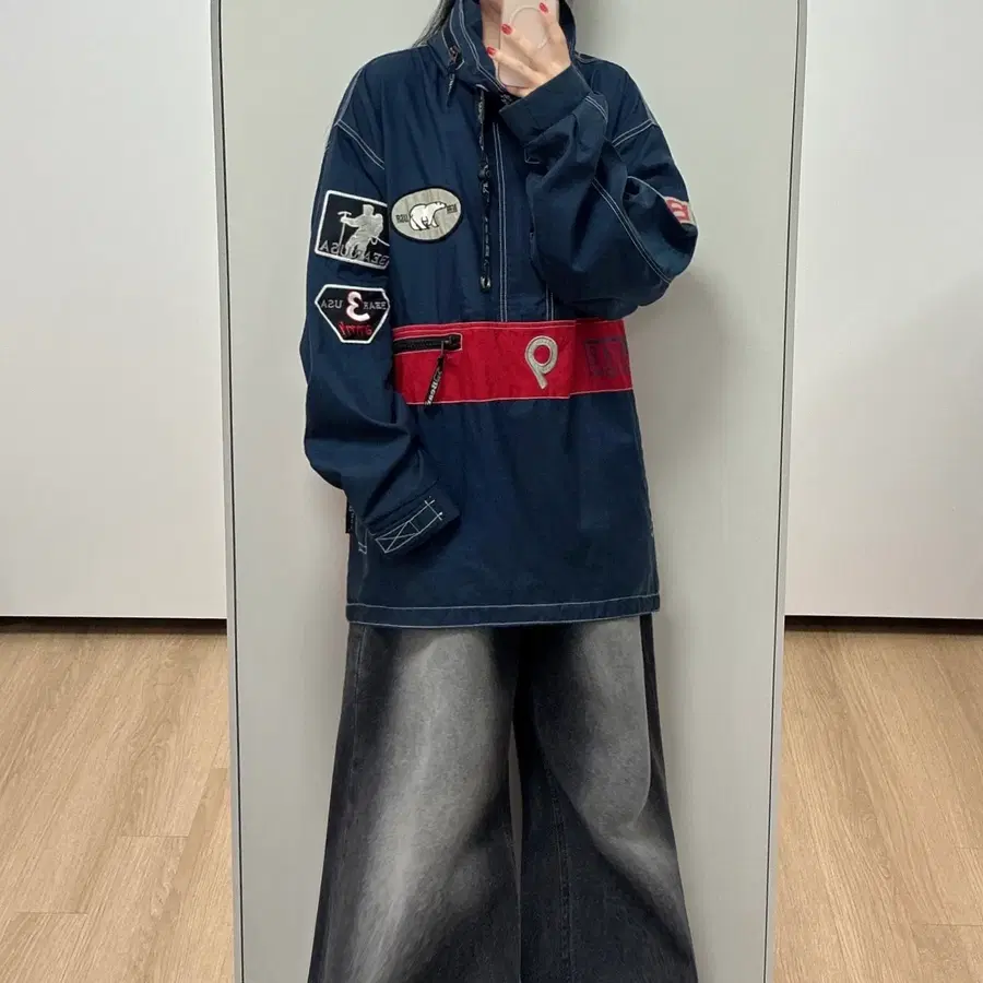 BEAR USA 90s 올드스쿨 아노락 바람막이 자켓