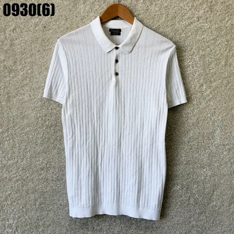 Massimo Dutti 마시모두띠 니트 폴로셔츠 화이트 0930