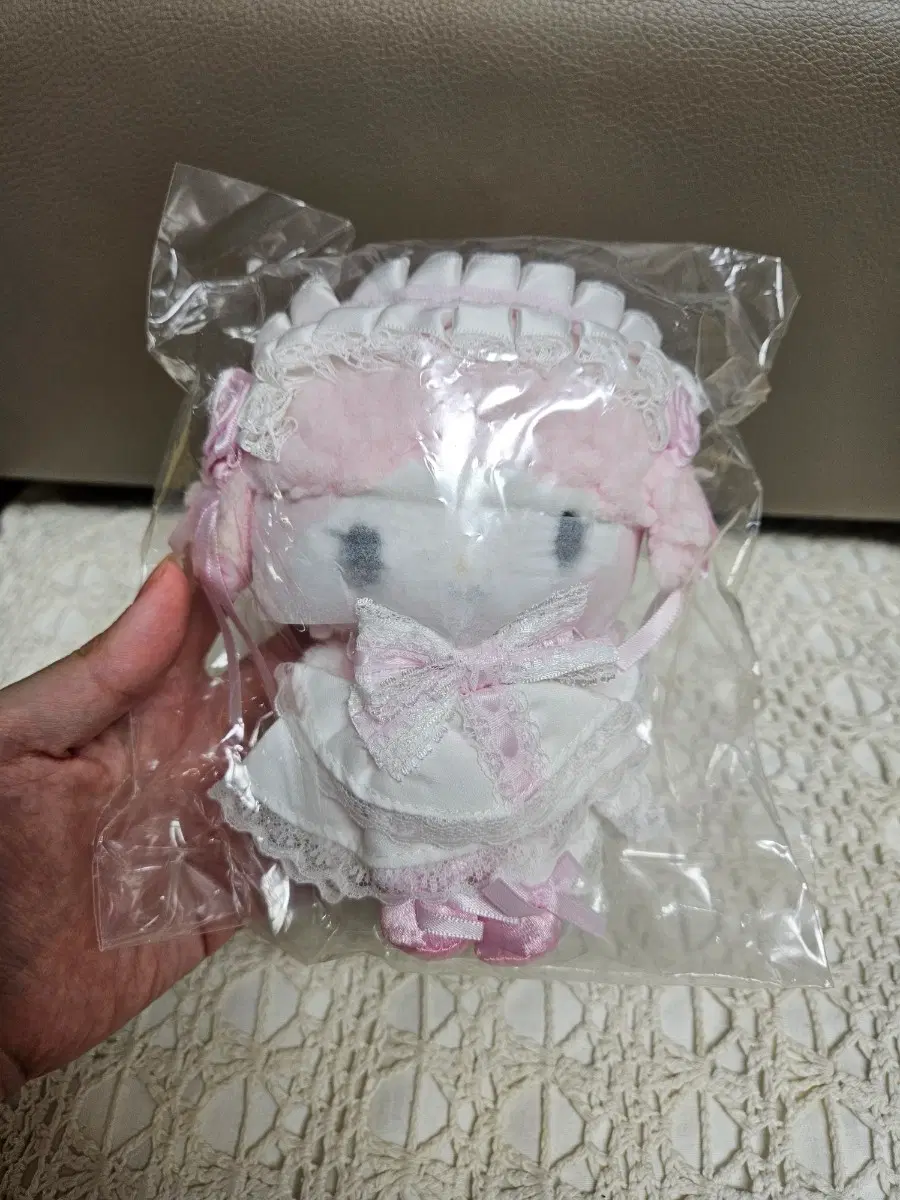 산리오 피아노 화이트프릴 마스코트