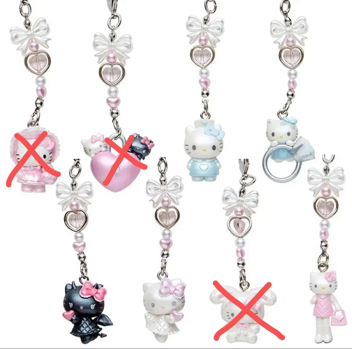 헬로키티 천사악마 스트랩
