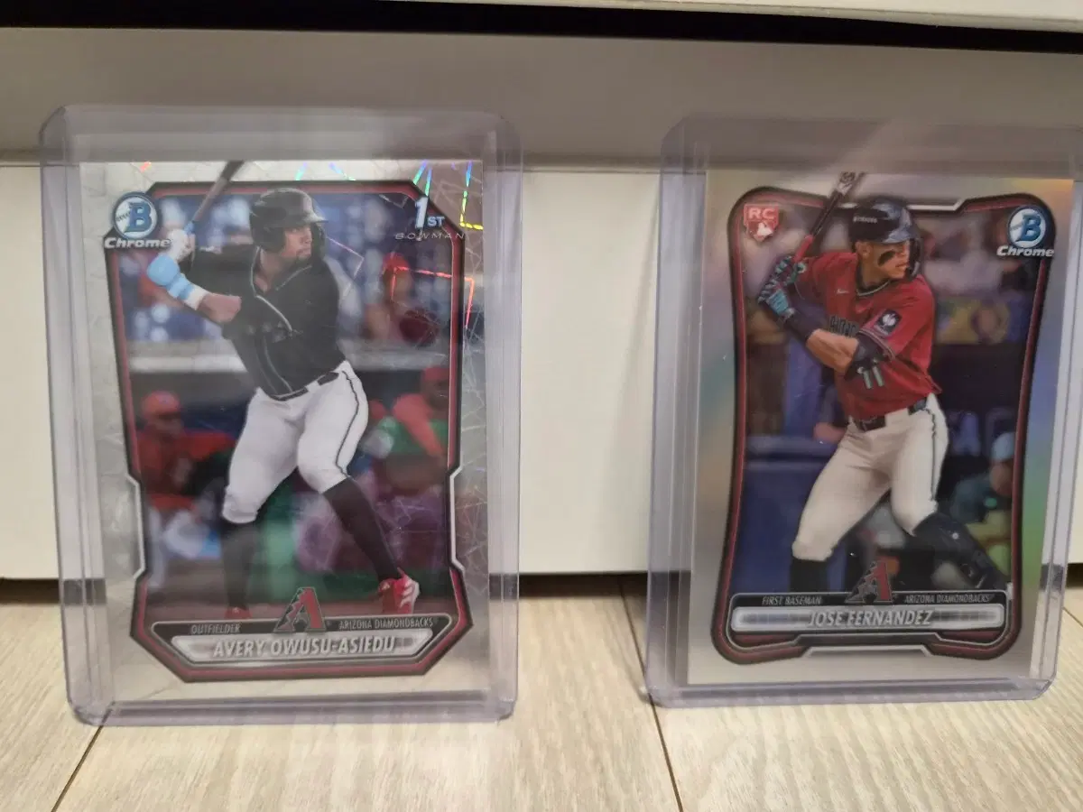 Topps 바우만 크롬 퍼스트 애리조나 (레드루키)및 휴스턴 리플렉터