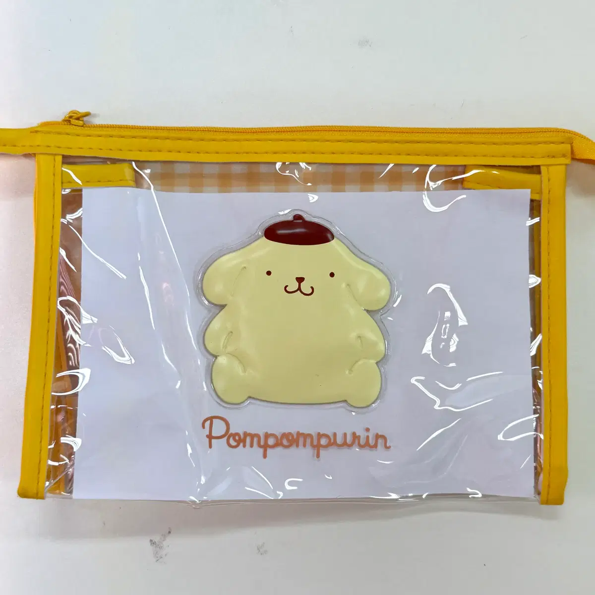 폼폼푸린 투명 PVC 사각 파우치