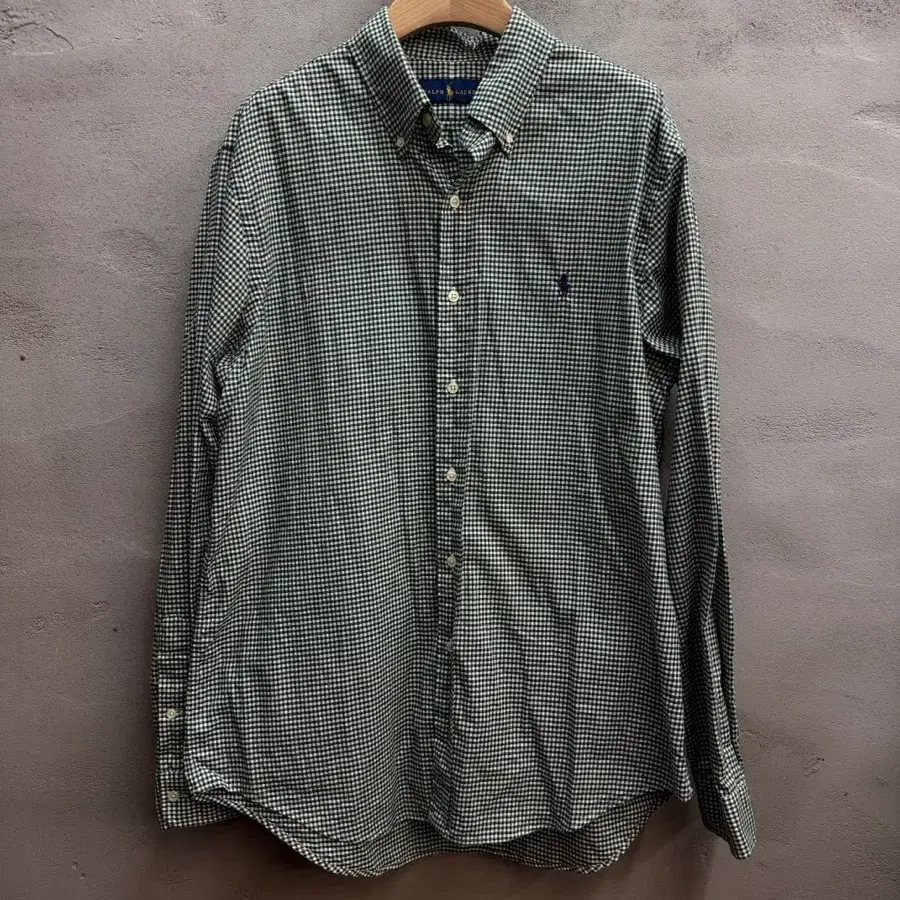 폴로랄프로렌polo ralphlauren 그린체크셔츠L