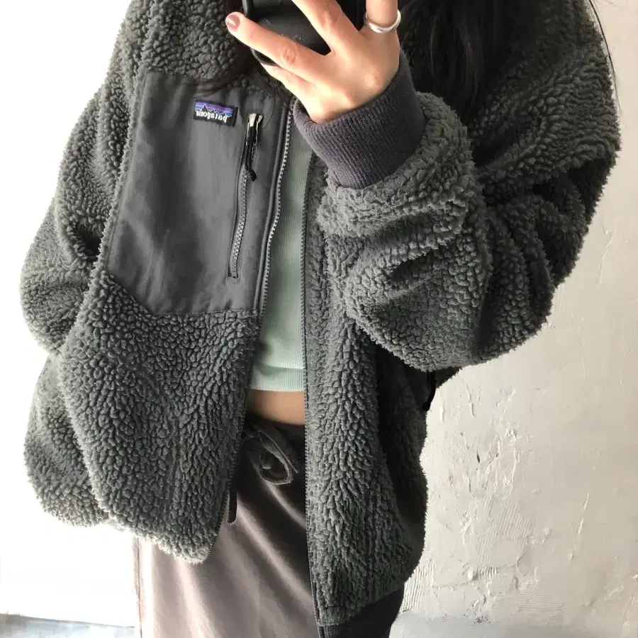 Patagonia 파타고니아 논카라 차콜컬러 플리스 자켓