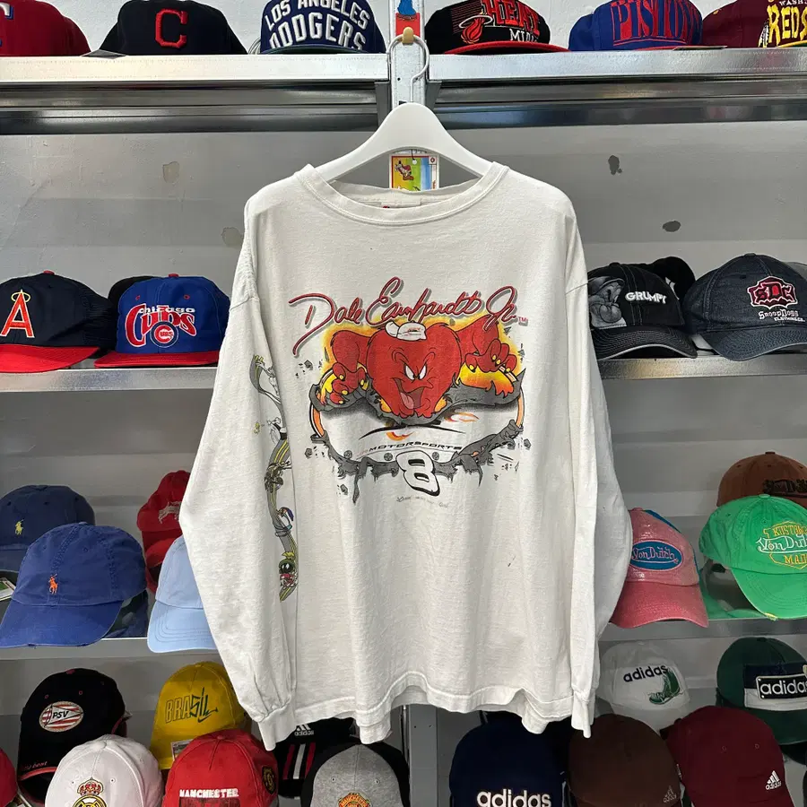 00's made in usa 루니툰즈 데일 언 하트 주니어 나스카 롱슬리브 XL