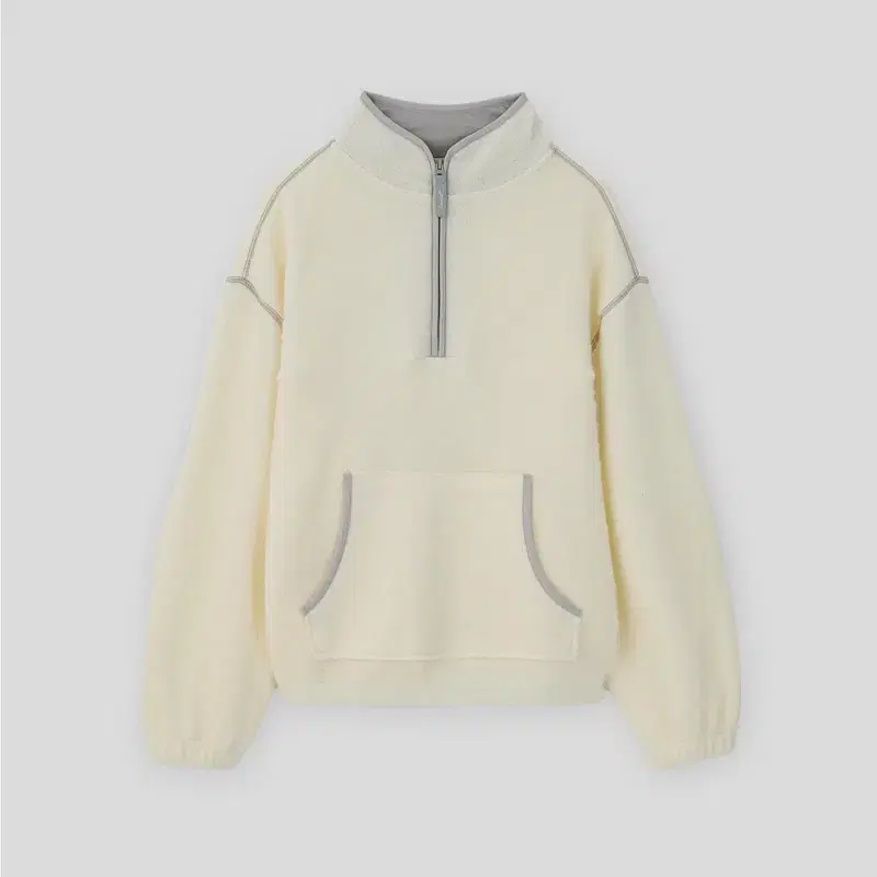 타낫 플러피플리스 하프집업 아이보리 새상품 T/T Fluffy fleece half zip-up (ivory)