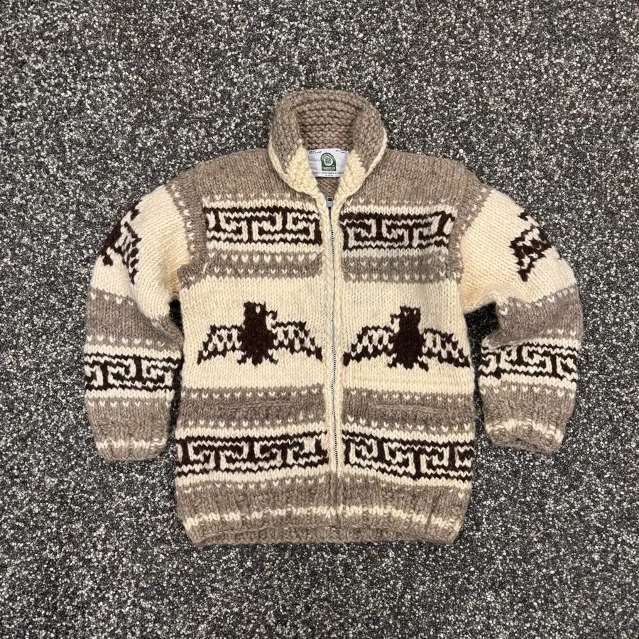 90s 캐네디언 코위찬 컴퍼니 헤비 울 가디건 made in Canada
