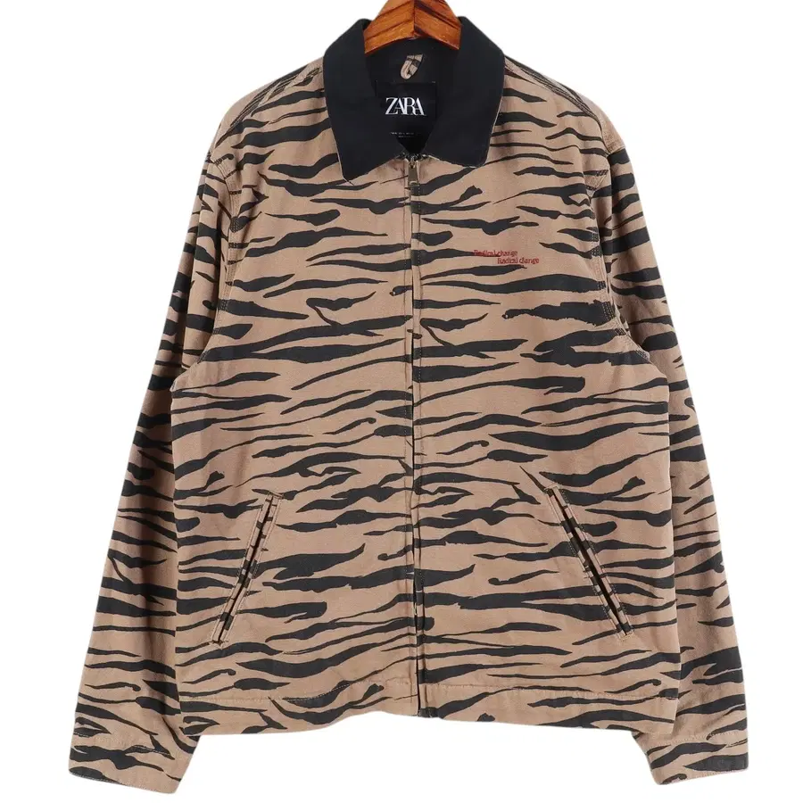 자라 ZARA 애니멀 프린트 워크 자켓 XL / k7310