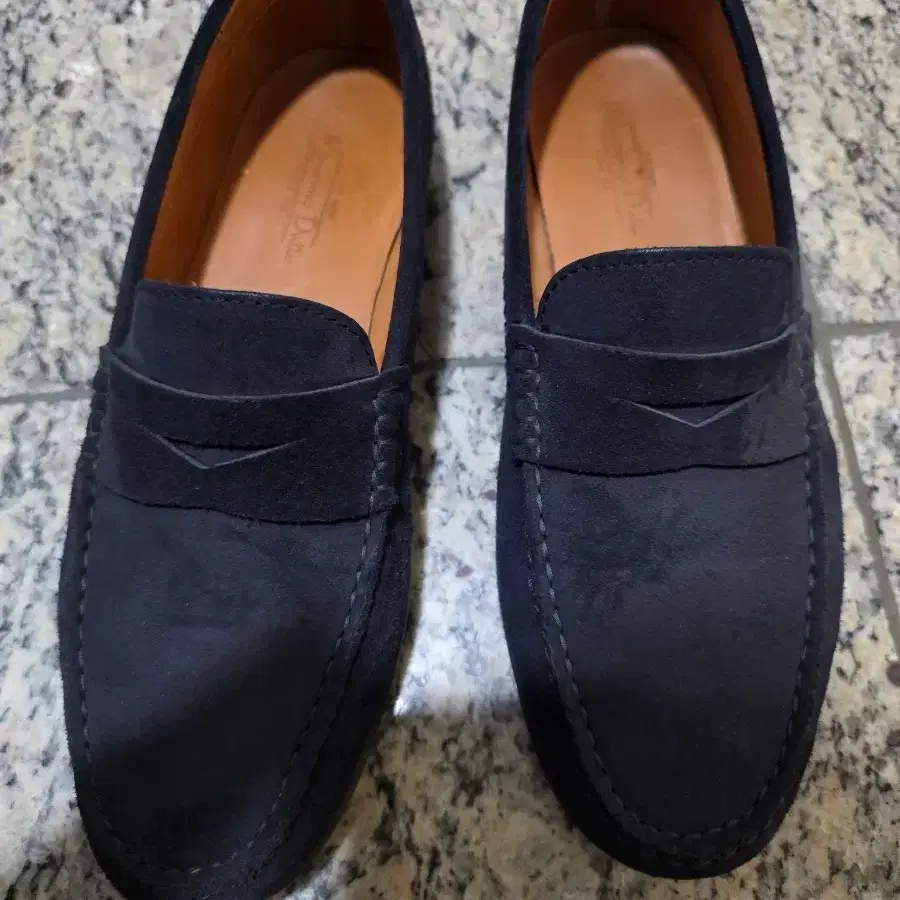 Massimo Dutti 네이비 스웨이드 페니 로퍼 41