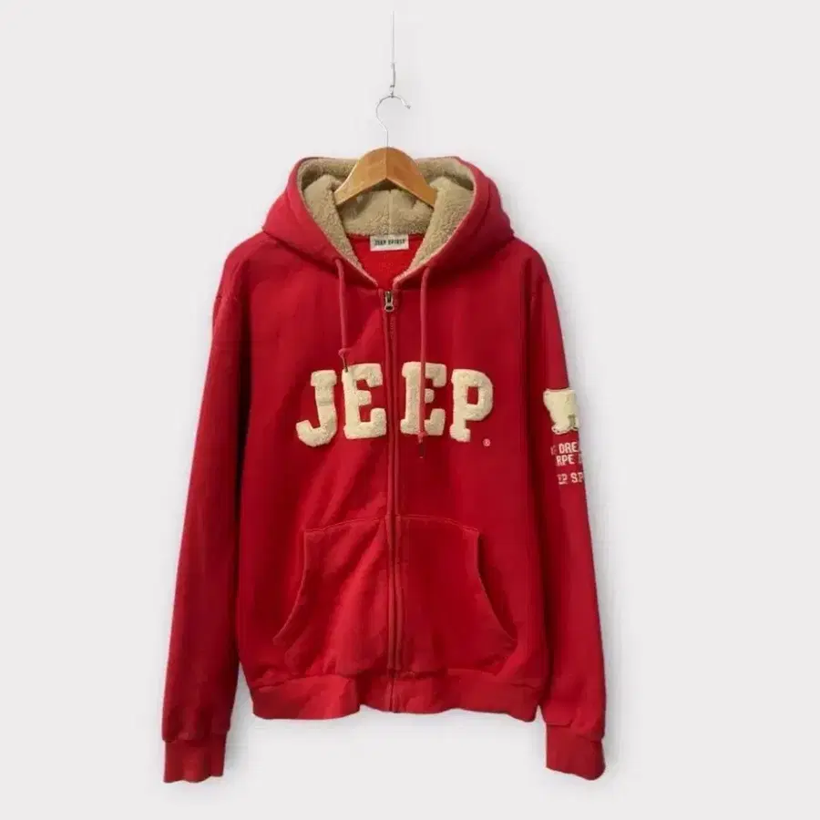 지프 Jeep 뽀글이 안감 후드집업 L