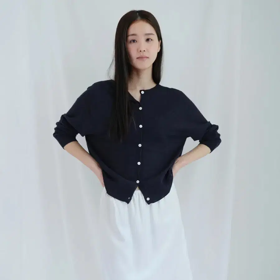 베뉴엣 폰즈 가디건 flax ver. 네이비