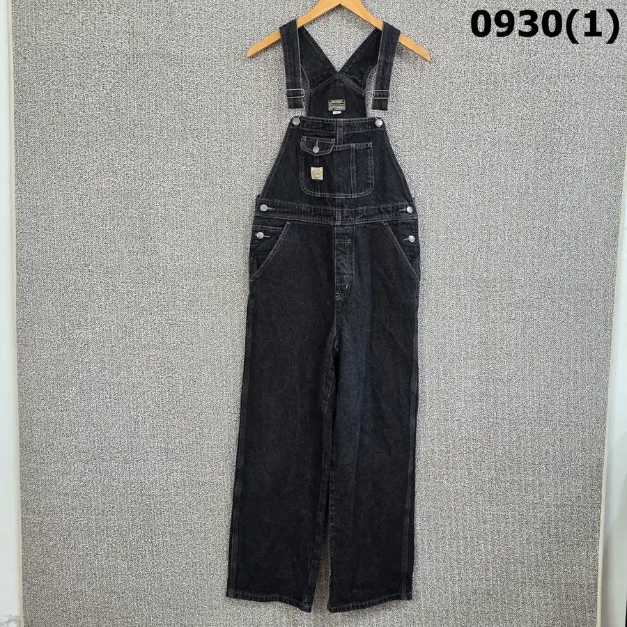 후아유 청청멜빵바지 블랙 s