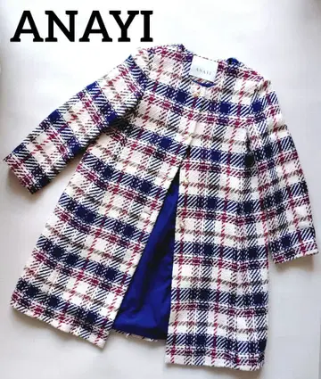 ANAYI 아나이 노카라 트위드 코트 자켓 샘플 컨디션 최상
