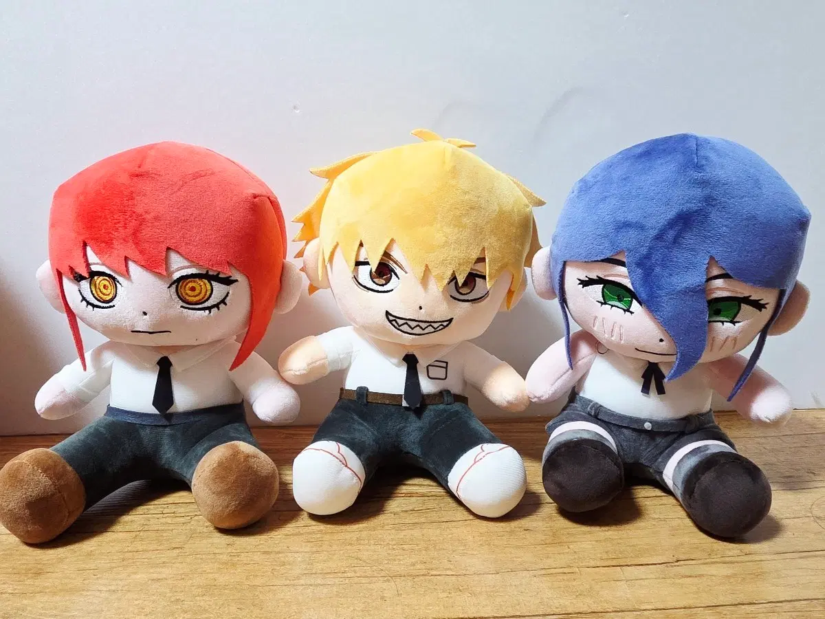 (세트)체인소맨 마키마, 덴지, 레제 중형 30cm 인형 세트