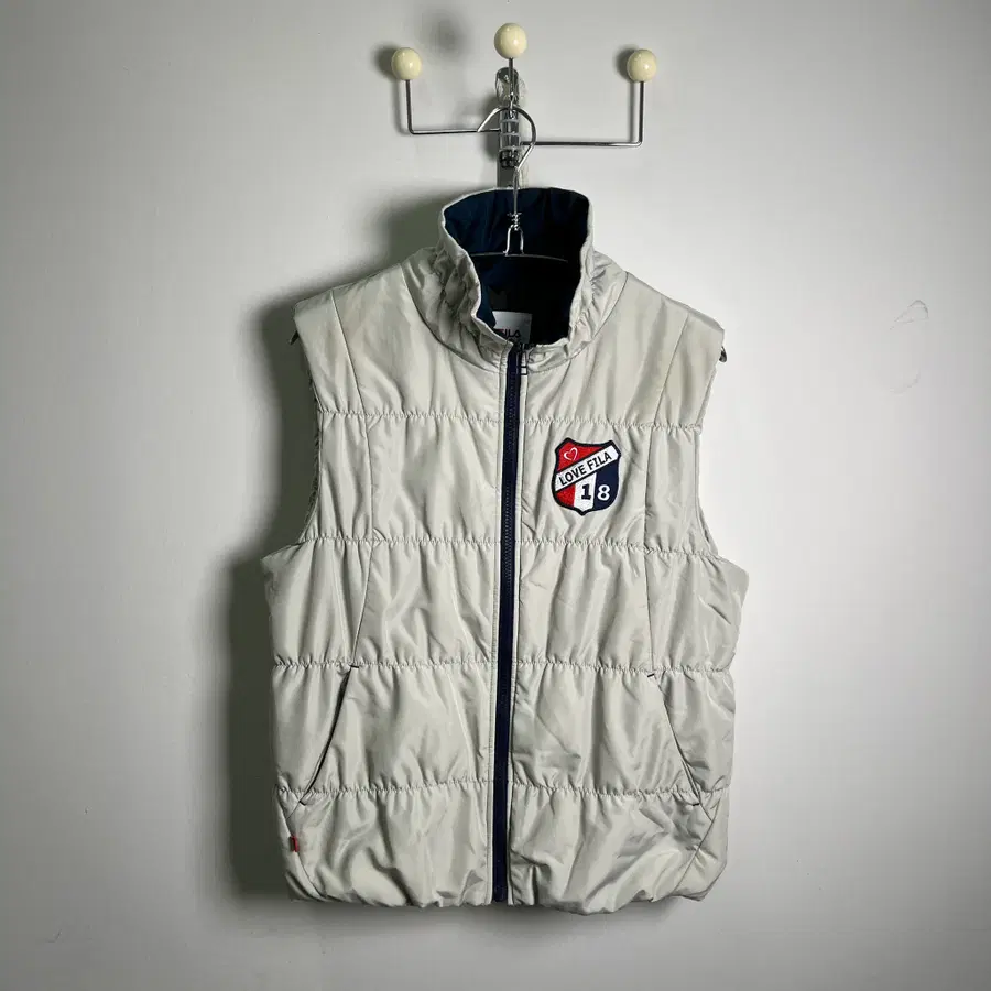 FILA 휠라 골프 패치워크 패딩 조끼 베스트 XL