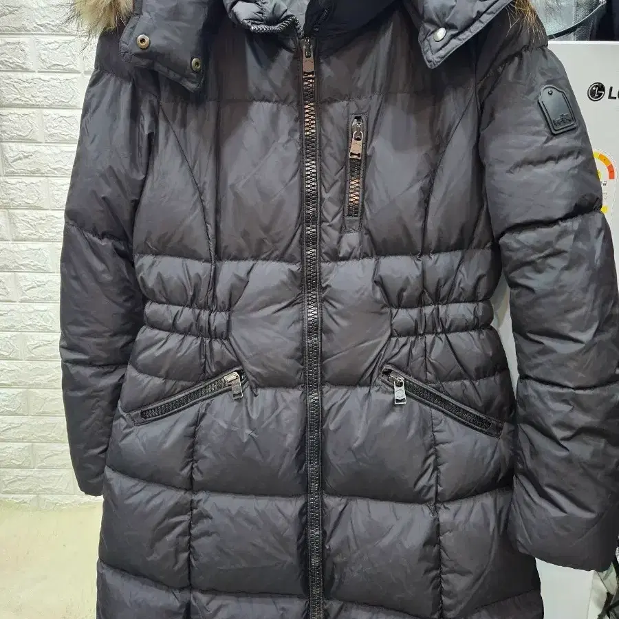 코치 후드 퍼 야상 롱패딩 55