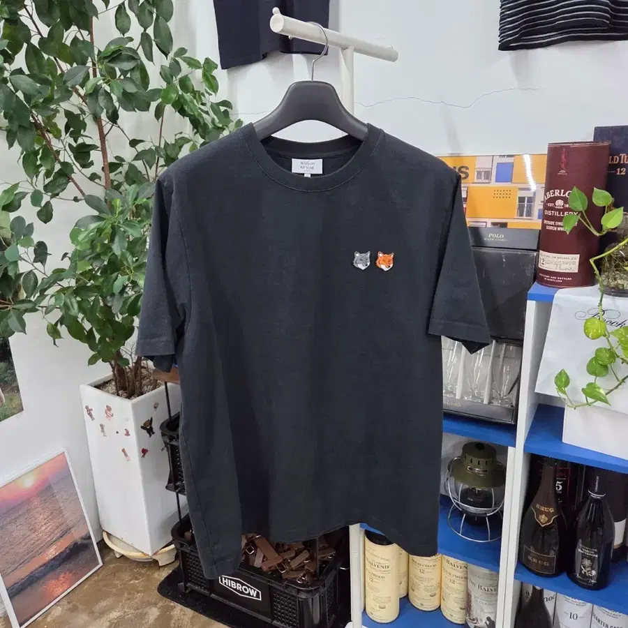 메종키츠네 더블 폭스헤드 패치 반팔 티셔츠 XL