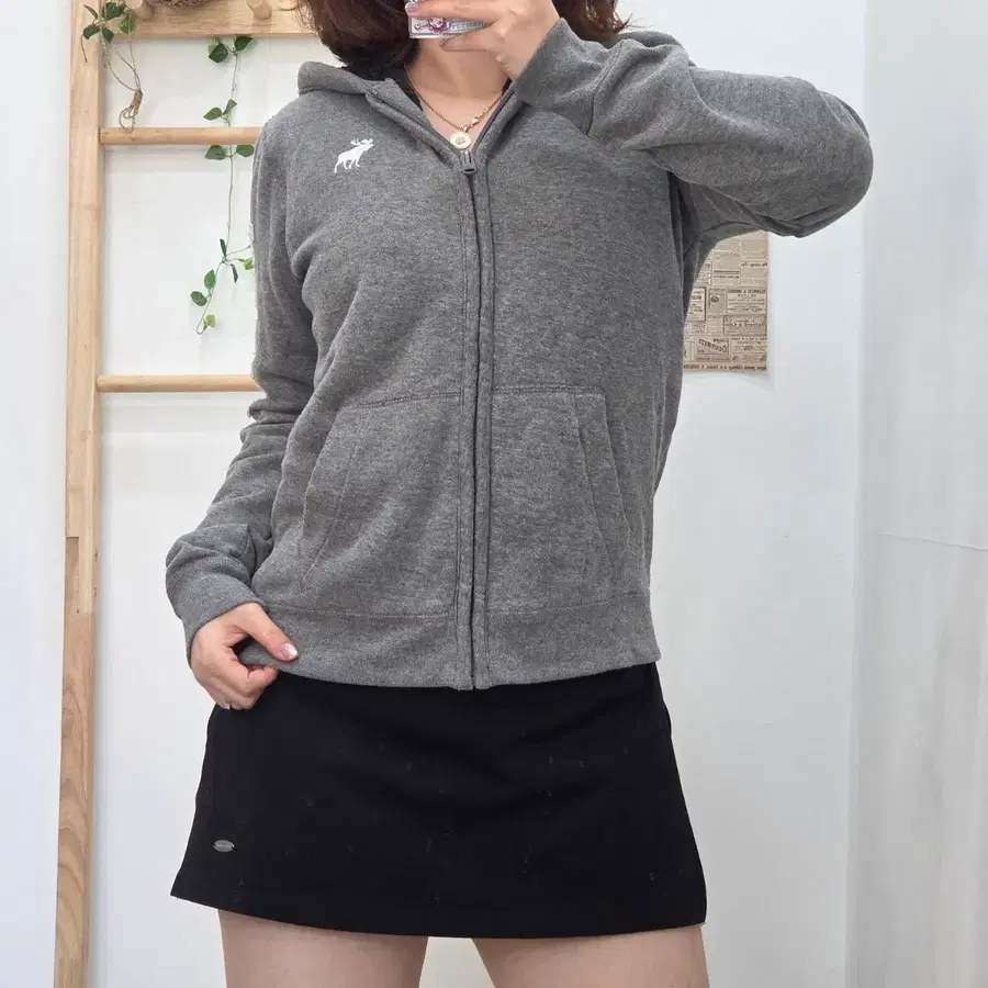 (성인 여성 XS~S)아베크롬비 키즈 양털 안감 후드 집업