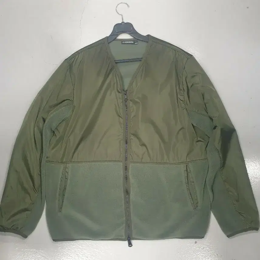 JL J.LINDEBERGフリース配色集業ジャケットオリーブ