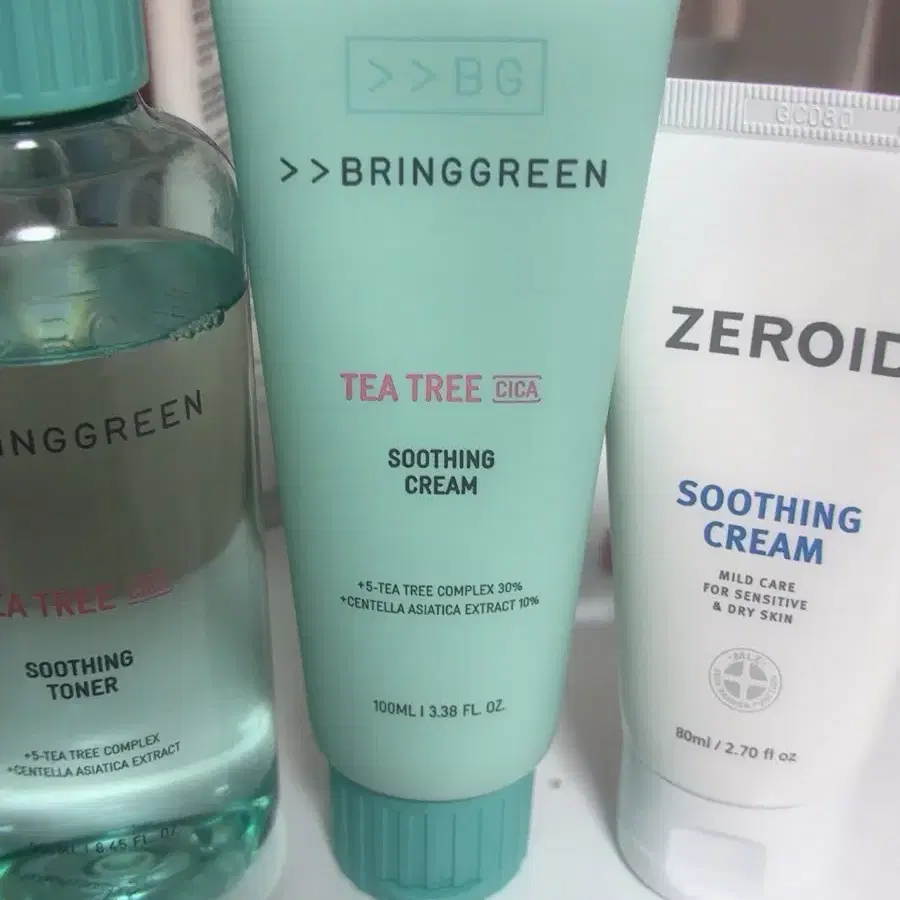 브링그린 수딩 토너 크림 제로이드 크림