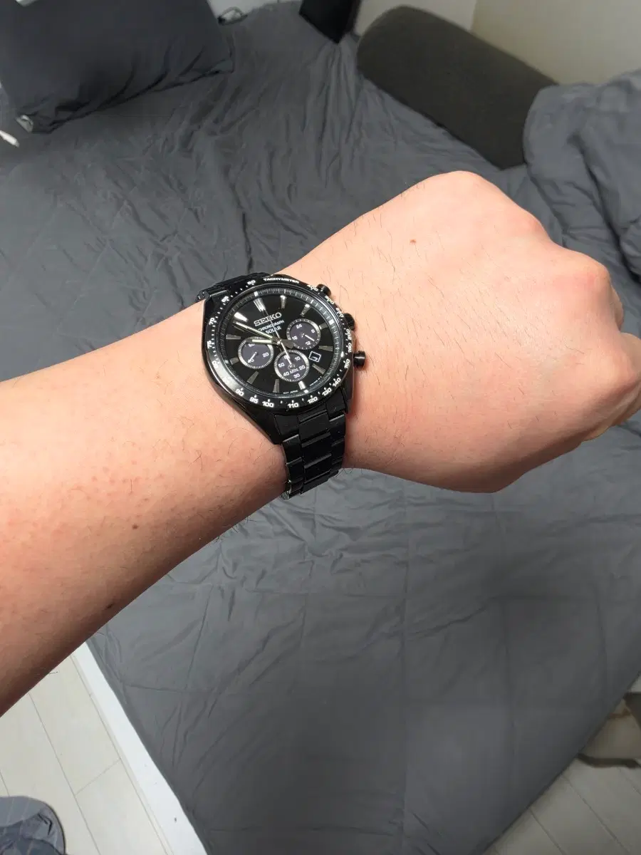 세이코 세이토나 올블랙 솔라 sbpy169