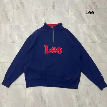 Lee 리 하프 지퍼 맨투맨 트레이닝복 자수 아메카지 스트릿