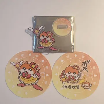 쿠소하무짱 x LAFARY 아크릴 스탠드 코스터 2장 세트 마법같은