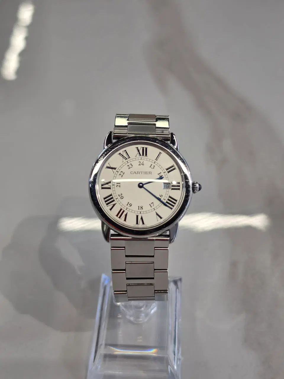 까르띠에 롱드솔로 라지 36MM 쿼츠 남여공용 시계