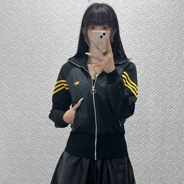 아디다스 올드스쿨 레트로 더블 윈터 바람막이 져지 집업 S C15199