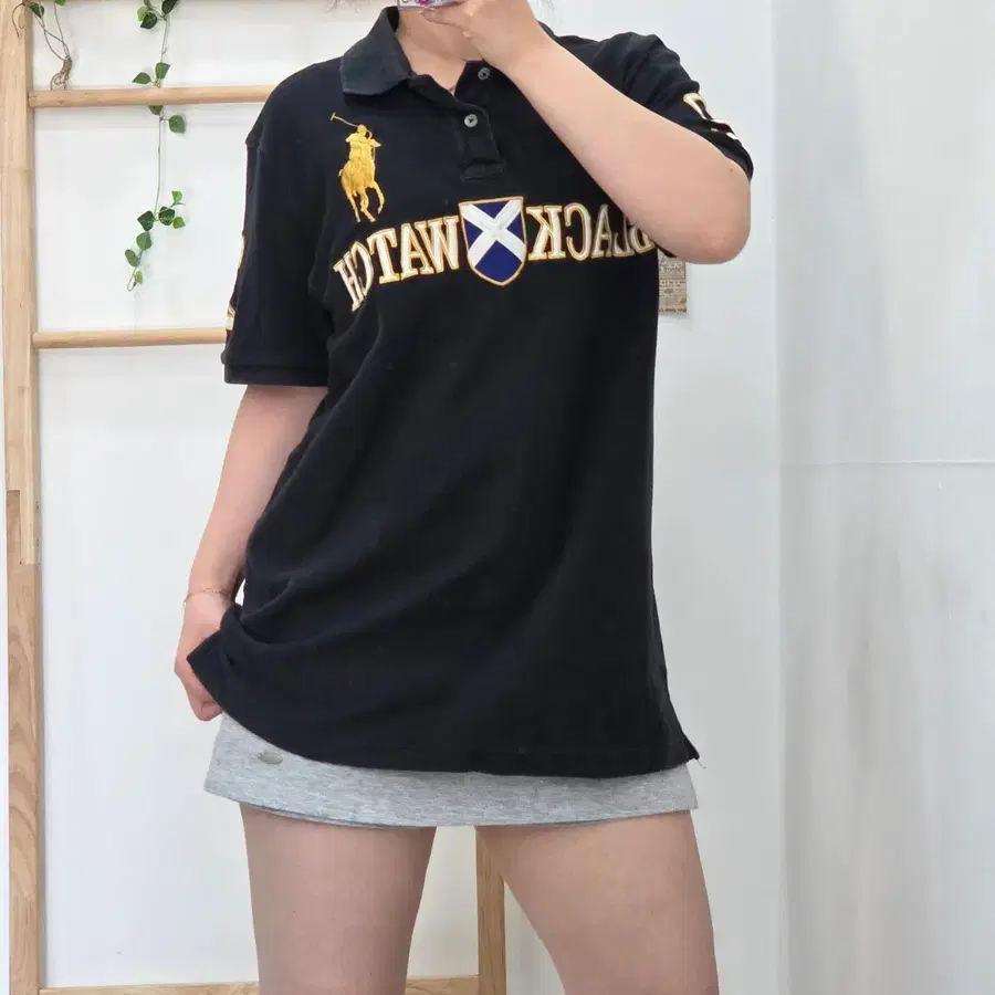 [XL] 폴로 랄프 로렌 빅포니 블랙워치 카라티