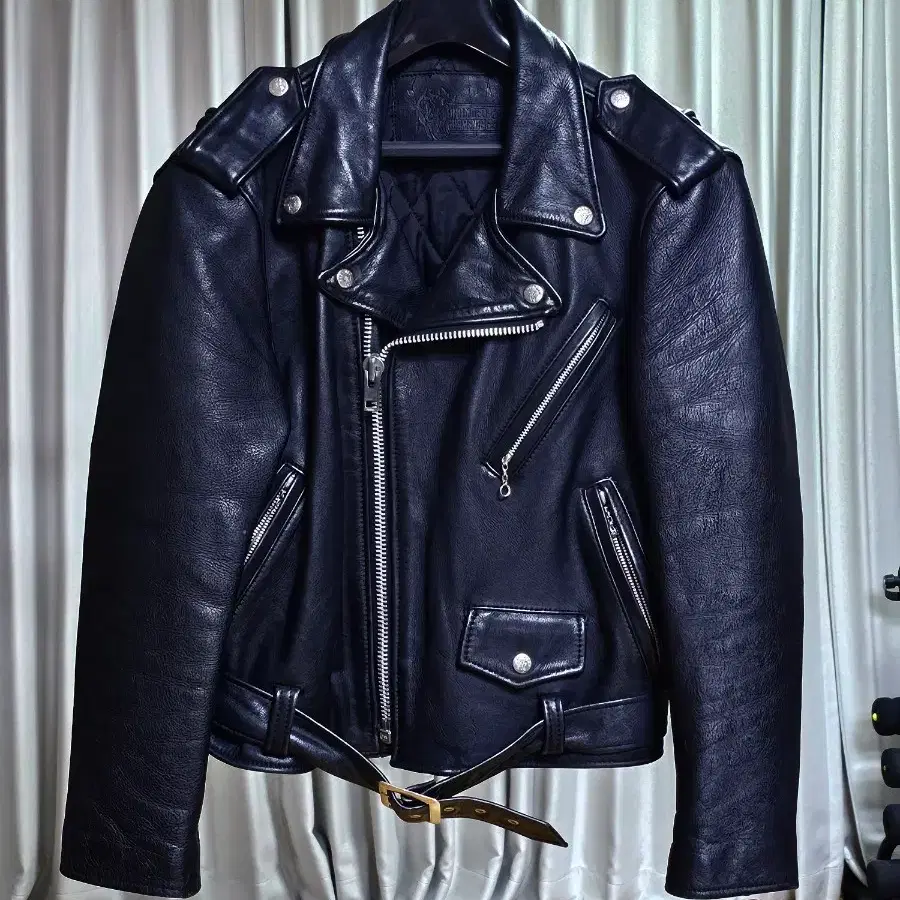 Branded Garments 크롭 라이더 가죽자켓 M <택포>
