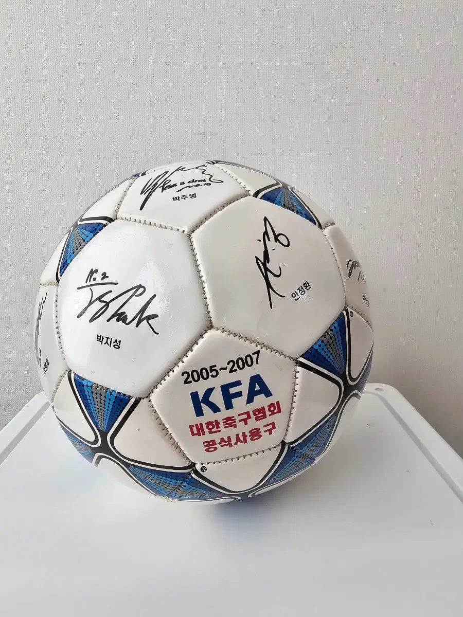 낫소 KFA 2005~2007 빈티지 축구공 / 박지성 안정환 사인 프린팅