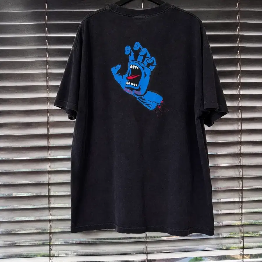[XXL] 90s Santa Cruz 산타크루즈 Screaming Hands 빈티지 티 블랙