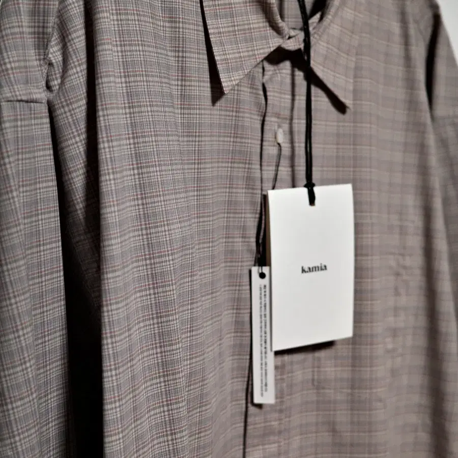 카미아  MULTI CHECK POPLIN SHIRT [BEIGE] XL