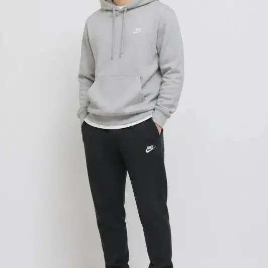 남S/나이키 블랙 코튼 조거 팬츠