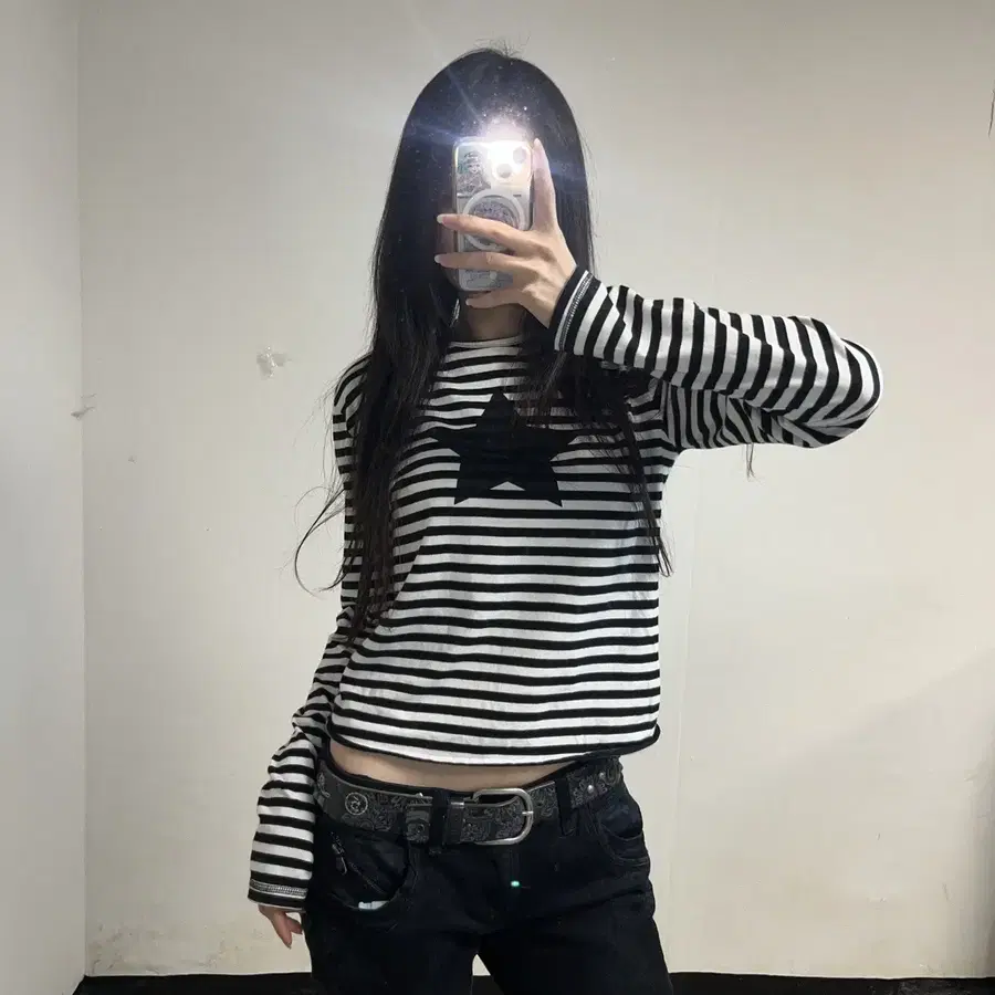 스컬프터 스타 스트라이프 롱슬리브